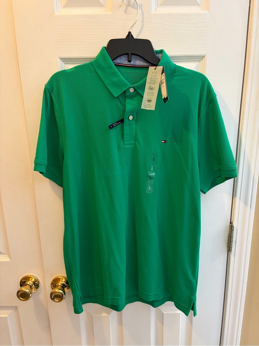 Tommy Hilfiger Men's Bright Green Pique Polo